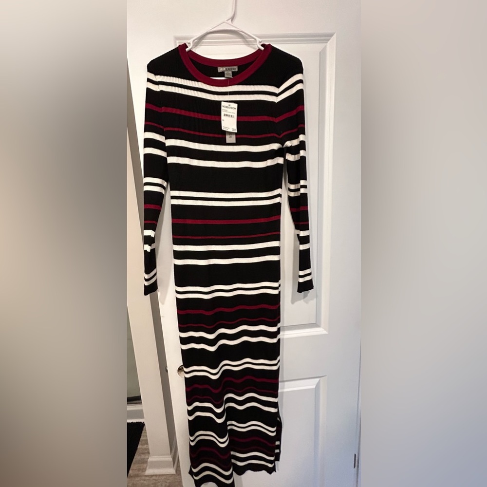 Striped sweater dress